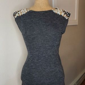 Navy saks fifth avenue 5|48 sleeveless blouse